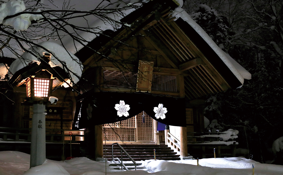 冬の士別神社